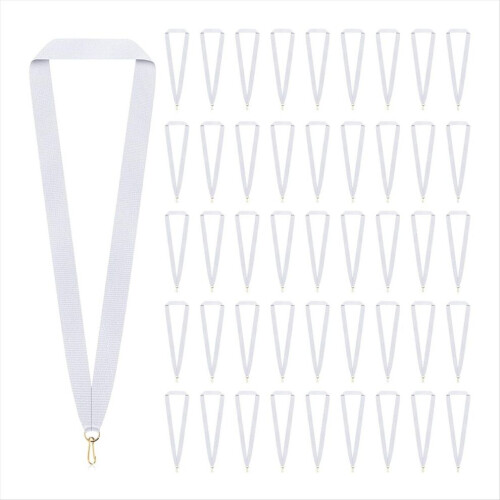 100 rubans de cou avec clips à pression, cordons de récompense solides pour médailles B