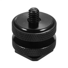 Warm Sled Adapter 1/4 Double Layer for Sled Flash Adapter No Portable Effort Hot Shoe Mount Adapter Hot Shoe Attack Adapter for Field Monitor