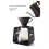 Kaffedroppstativ, svart metall, bärbart, för kaffeextraktion. 3