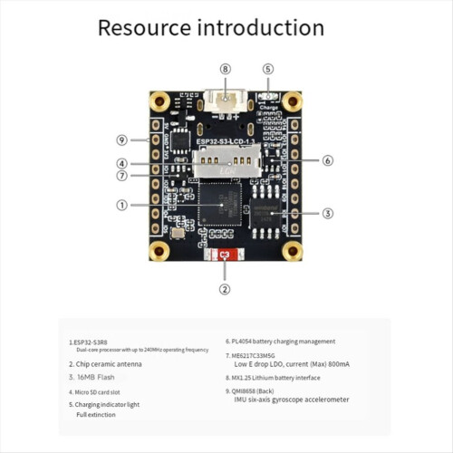 ESP32-S3 1.3inch LCD Display Development Board 240x240 Pixels 1