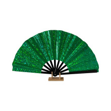 Folding Hand Fan Foldable Fan Chinese-Green Black fan frame