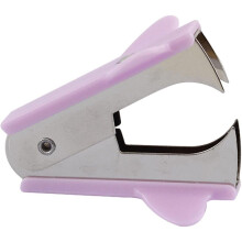 Levapunti viola con impugnatura antiscivolo, accessorio da scrivania resistente per insegnanti e studenti.