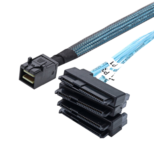 Μίνι SAS HD 12G SFF8643 σε 4 συνδετήρες καλωδίων SAS 29 ακίδων SFF8482 2