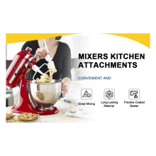 K45B Belagd platt visp för KitchenAid mixertillbehör