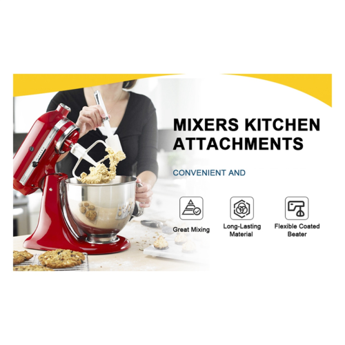 K45B Belagd platt visp för KitchenAid mixertillbehör