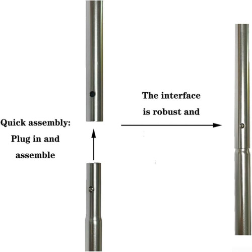 Reliable ladder pull system for safe attic access, including a 101.6 cm rod and hook. 1