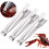 3pcs Stainless Steel Crawfish Peeler, Shell Cracker, Tail Remover Silver 5