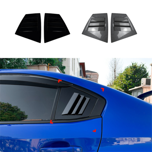 For 2014-21 Carbon Fiber Rear Window Louvers 1