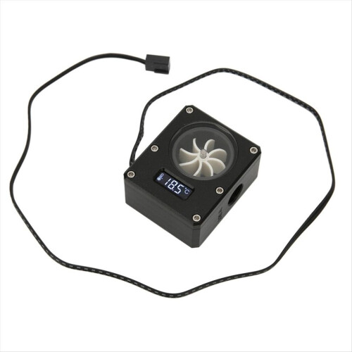 PC Water Cooling Flow Meter Indicator 12V Small 3pin Silver 1
