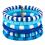 Set di 10 braccialetti dell'amicizia blu con perline, elastici 2