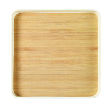 Bandeja de madeira rústica sustentável, acessório decorativo para mesa, perfeito para servir aperitivos, sobremesas ou exibir itens de decoração