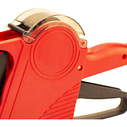 8Digit Manual  Tag Label Holder with Cover for Shops (Red) 1