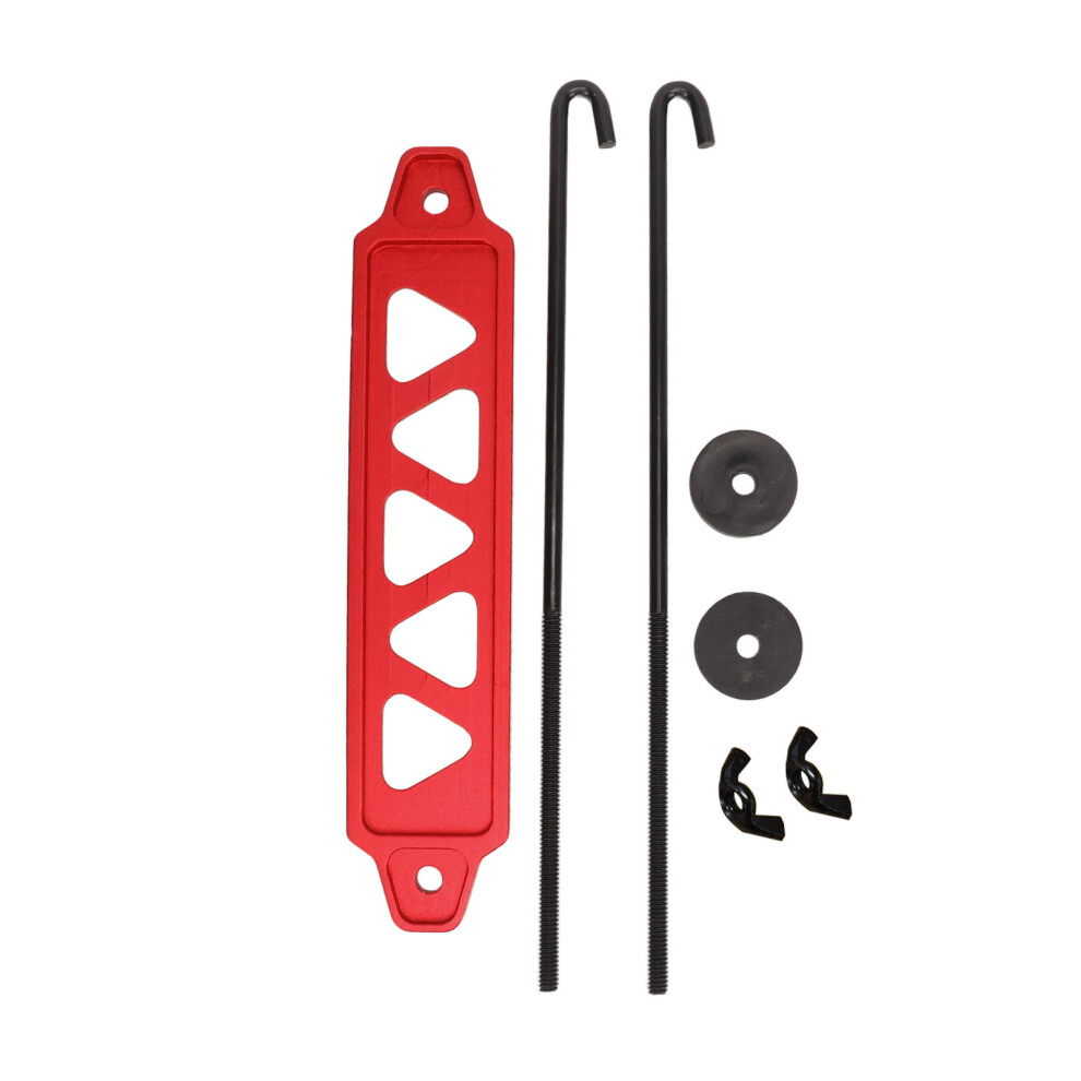 Car Battery Holder Kit Corrosion Resistant Battery Bracket Billet Aluminum Battery Tie Down Mount W/ Anodized Surface Easy Installation & Dual 9139052033764