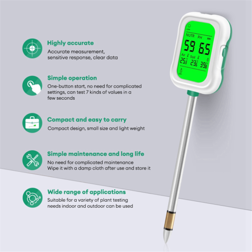 7 In1 Soil PH Meter Nutrient Analyzer Moisture Sensor 2