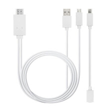 Réiteach Digiteach AV, Cábla Lightning go HDMI le haghaidh Aschur HDMI Gan Uaim iPhone, Taispeántas 1080P HD le haghaidh Siamsaíochta agus Oibre,