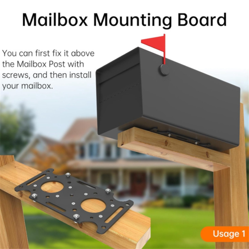 Mailbox Mounting Bracket, Plate for Post Mount Mailboxes 1