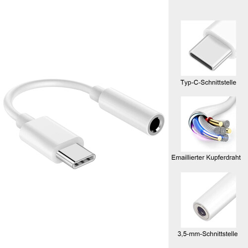 Πιστοποιημένος Mfi Hi-Fi ήχος USB C σε 3.5Mm προσαρμογέας υποδοχής ακουστικών για Xiaomi, 1