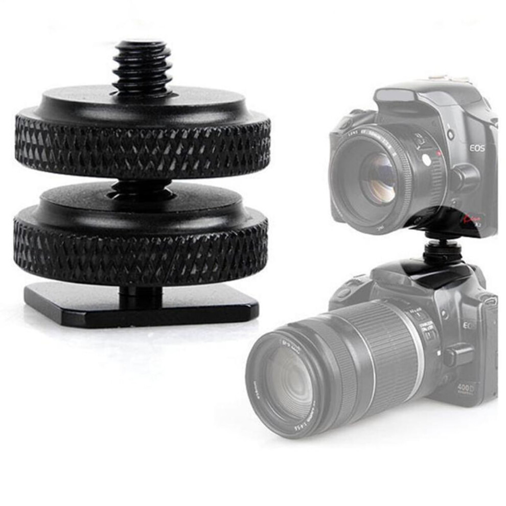 Hot Shoe Mount, Camera Flash Shoe Adapter Lightweight Companion For Dual Screw 1/4 Shoe Mount. 9412369670564