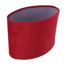 Abat-jour ovale en velours bourgogne moderne pour ampoule E27/E14, compatible avec lampes de table et lampadaires