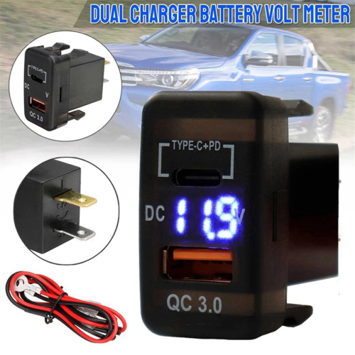 Schnellladeadapter mit Voltmeter für Land Cruiser 2