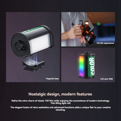 2 τεμάχια RGB πλήρες έγχρωμο φως πλήρωσης μίνι LED βίντεο φως 2
