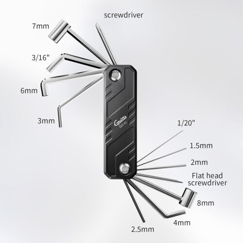 GUITTO GGT-01 Multitool per chitarra, basso, accessori tascabili per chitarra 1