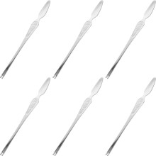 6 Pieces Hairy Crab Tools Seafood Eating Utensils Kitchen Gadget Crab Forks Stainless Steel Forks Seafood Forks Silver