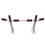 1 x training bar, pullup bar, white 1