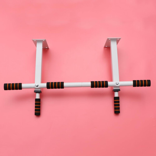 1 x training bar, pullup bar, white 2