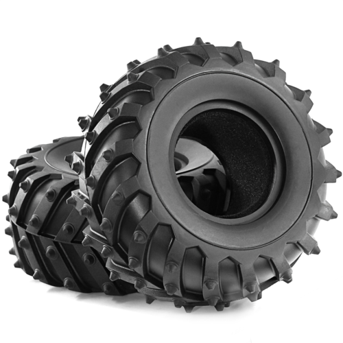 4 pneus de 128 mm pour camion SCX10 /// 2