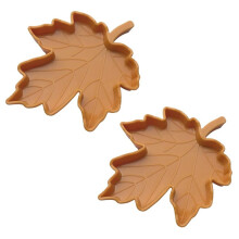 Ahornblatt-Wassernapf, 2er-Pack, für Terrarien, Schildkröten- und Reptilienfutter und -tränke, Beige,