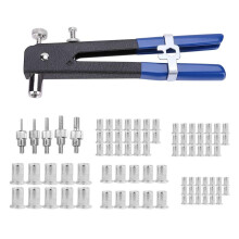 Rivet Nuts, Rivet Nuts, 86Piece Hand Rivet Nuts Rivet Set, Threaded Nut Rivet Tool with Rivet Set for Household Tools, One Color