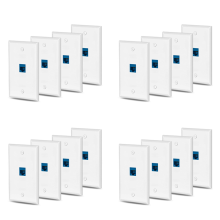 Prise murale Ethernet Cat6 4 ports RJ45