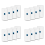Prise murale Ethernet Cat6 4 ports RJ45 1