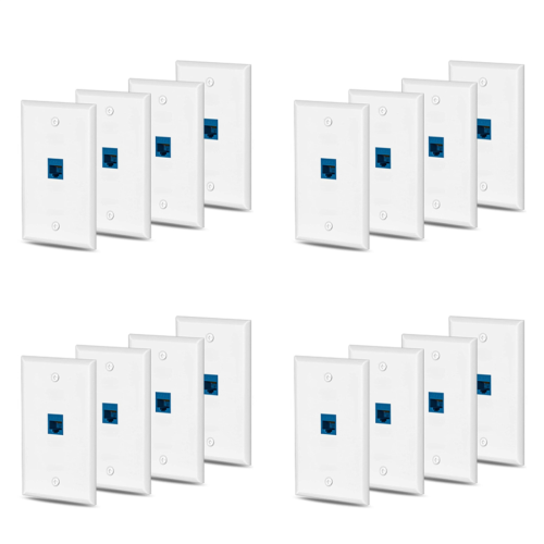 Prise murale Ethernet Cat6 4 ports RJ45