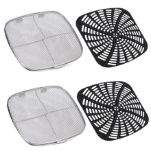 Anti-Splatter Screen Gasket for Air Fryer Indoor Grill,Black