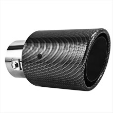 LED-Schalldämpfer, Auspuffendrohr aus Kohlefaser, 63–65 mm Einlass