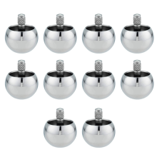 Tapa abatible de metal Tippe Top, tapa de acero inoxidable, color plateado
