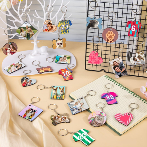 180 Pcs Sublimation Keychain Blanks, Sublimation Key Chains Bulk 2