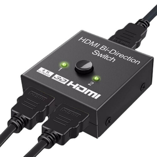 Διακόπτης HDMI για PS5, Χειροκίνητος διακόπτης διπλής κατεύθυνσης HDMI 2 θυρών,