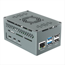Gehäuse für Raspberry Pi 5, mit 4010 PWM-Lüfter und Kupferkühlkörpern