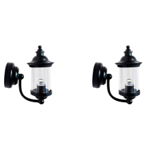 Miniatyyri LED-seinävalaisin, ulkolyhty, musta seinävalaisin