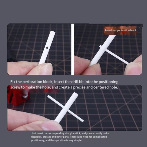 Vertical Round Rod Punching Block - Easy Center Positioning DIY 2