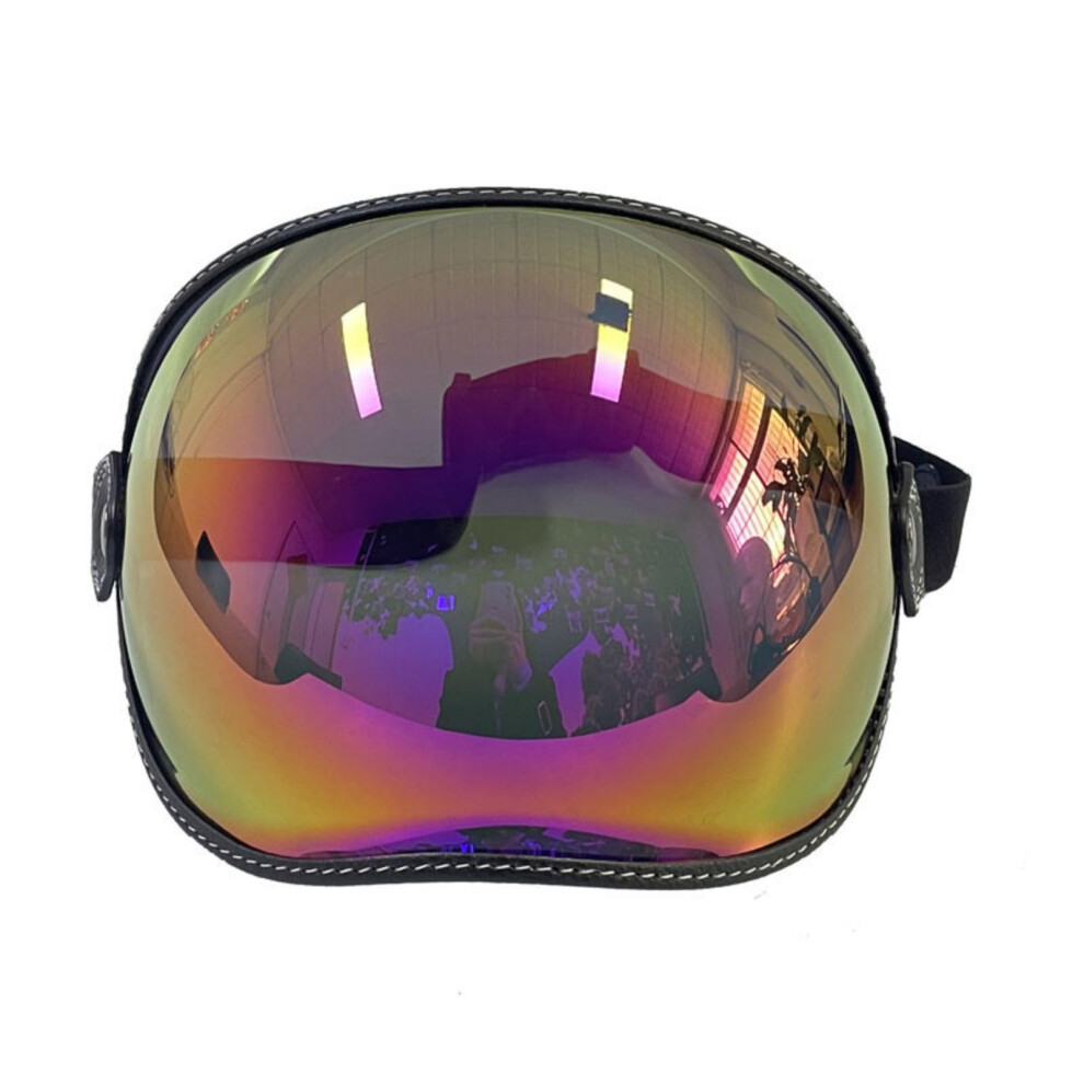 Scratch Resistant Helmets Protective Glasses Helmets Shield Bubble Lenses Wind Protection Lens Open Face Helmets Lens Black Red Black,Red 9412369671387