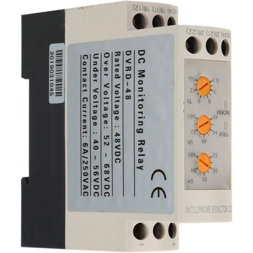 Overvoltage and Undervoltage Protector DC 48V Relay 35mm Rail 1
