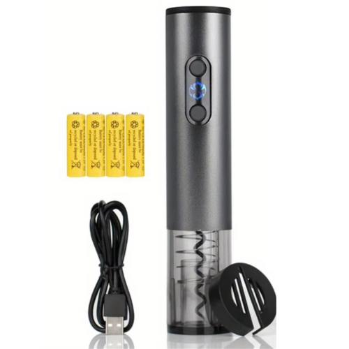 Apribottiglie elettrico per vino, ricaricabile tramite USB, cavatappi automatico