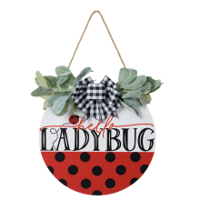 Rood lente- en zomerwelkomstbord voor de voordeur, veranda of terras.