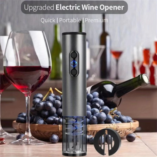 Apribottiglie elettrico per vino, ricaricabile tramite USB, cavatappi automatico 1