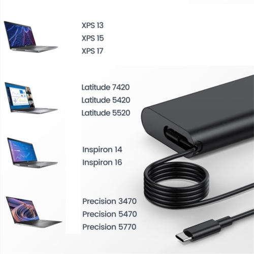 90W USB-C laptoplader voor DELL Type C AC-adapter met netsnoer (EU) 2