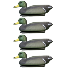 4er-Set künstliche Enten zur Dekoration von Garten und Hof mit Sockel